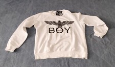 Felpa bianca Boy London, modello girogola garzata uomo/donna - come nuova