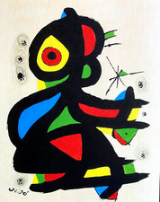 Joan Mirò Litografia 1980, Poligrafa Barcellona, firmata op : Jacques Dupin