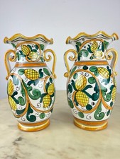 Coppia di anfore in ceramica di Caltagirone, lavorate a mano, anni '80