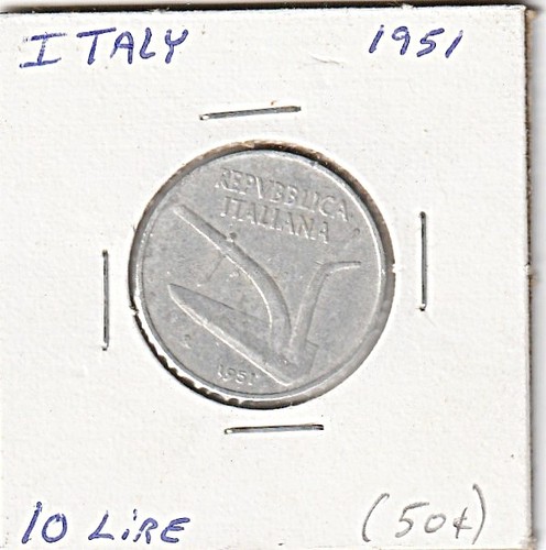 1951 italy lire 293 - 10,