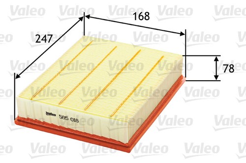 Filtro aria valeo 585018 - aria,