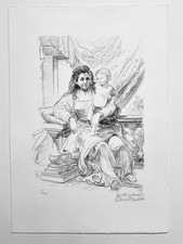 Madre con bambino, Litografia