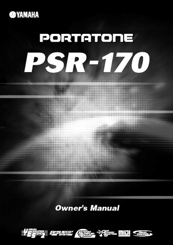 Yamaha psr 170 instruction - yamaha,