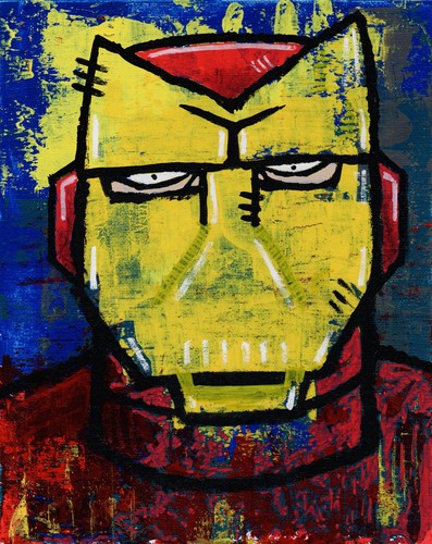 Quadro parodia iron man - quadro,