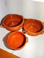 3 PENTOLE TERRACOTTA diametro 24 20 e 17 cm