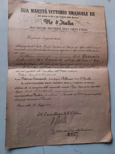 Diploma regno italia - diploma,