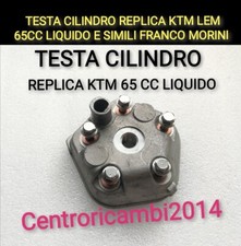TESTA CILINDRO REPLICA KTM LEM 65CC LIQUIDO E SIMILI FRANCO MORINI MINICROSS 65C