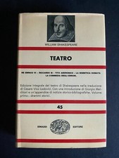 Teatro William Shakespeare Einaudi Nuova universale Einaudi NUE n°45 1964