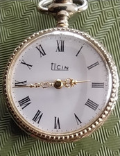 OROLOGIO DA TASCA PER DONNA CARICA MANUALE VINTAGE CIPOLLA MARCA TICIN