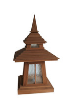 Lampada da palo vintage legno