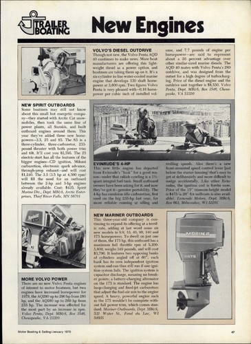 1979 carta pubblicitaria - pubblicitaria, barca