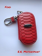 Portachiavi in ecopelle Rosso