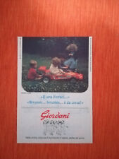 PUBBLICITA' ORIGINALE - ADVERTISING ARTICOLI PER BAMBINI "GIORDANI" anni 70