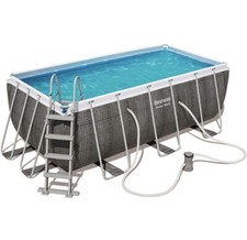 Piscina effetto rattan grigio