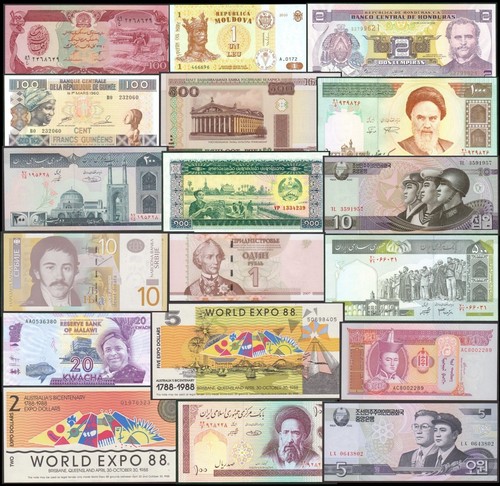 Mundo lote 100 billetes de - mundo:,