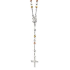 Collana rosario placcato oro