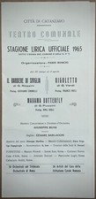 Teatro Comunale Citta' di Catanzaro-Brochure Stagione lirica Ufficiale- 1965-