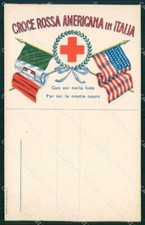 Militari Sanità Croce Rossa Americana Bandiere cartolina MT8285