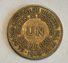 1948 Peru 1 sol de oro coin