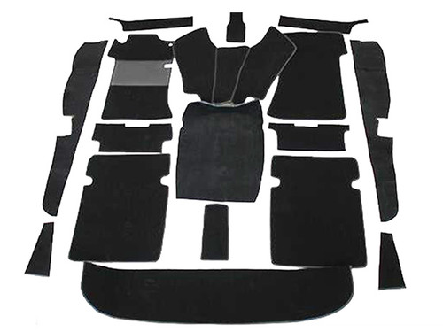 Set tappeto nero tappeto per