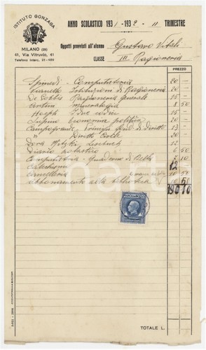 1932 milano istituto gonzaga - istituto,