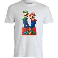 T-shirt Maglietta Super Mario e Luigi di Supermario Bros bambini e adulti