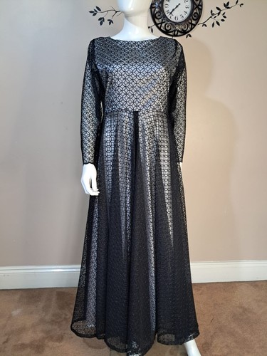 Maxi abito pizzo lavorato - pizzo, a