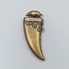 Antique Brass Boar & Tusk Case