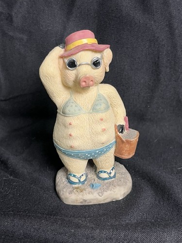 Bikini pig the beach - pig,