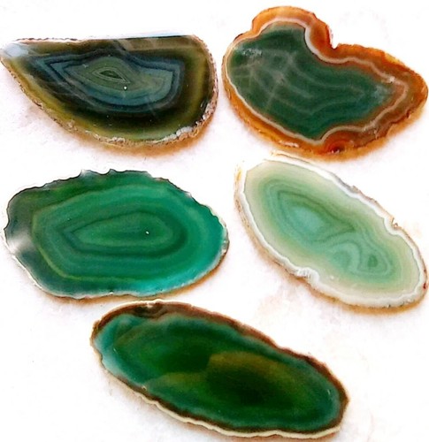 Fetta agata verde minerali - fetta,
