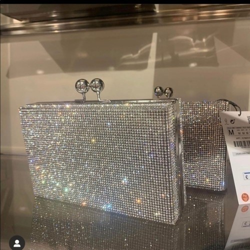 Zara sparkly box - zara, borsetta