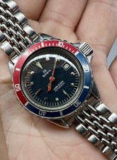 VINTAGE DIVER BREIL Ok LADY S.STEEL MONNIN CASE SWISS AUTOMATIC ETA COKE BEZEL