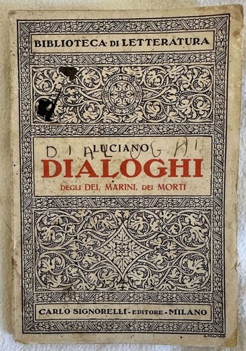 Luciano dialoghi degli dei - dialoghi,