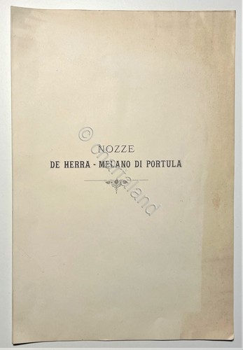 Nozze del nobile sig - nobile, carlo