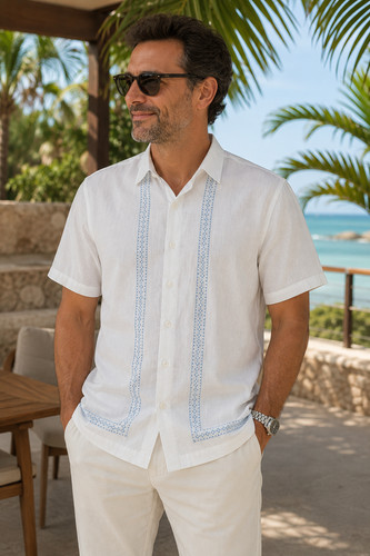 Nuova camicia cubavera - uomo, xl