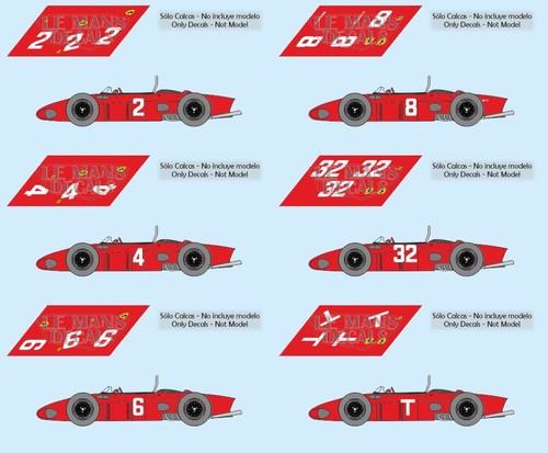 Decals ferrari 156 - 156, gp