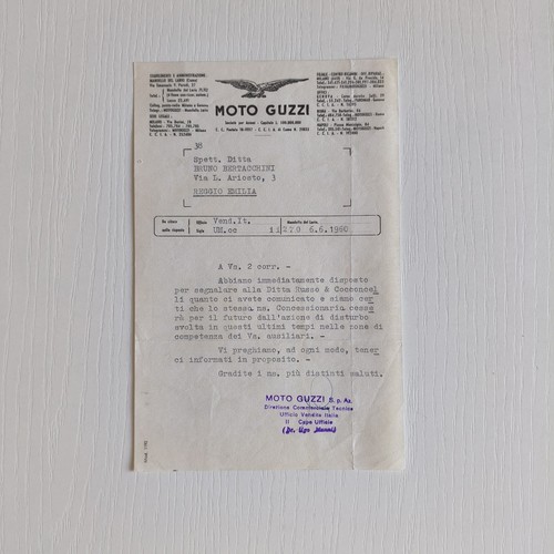 1960 moto guzzi uffici vendite - 1960,