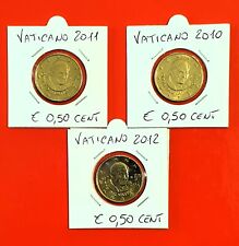 MONETE EURO VATICANO-PAPA BENEDETTO XVI-n.3 da 50 cent-anno2010-11-12.Leg.Descr.