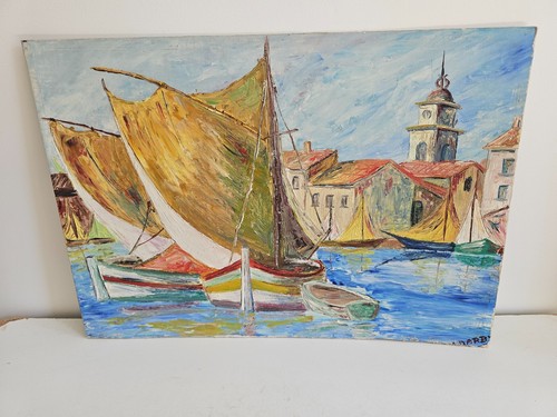 Tableau huile sur carton - carton,