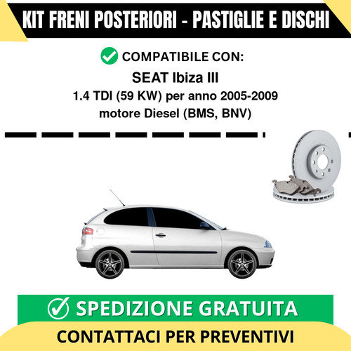 Kit freni posteriori per seat - kit,