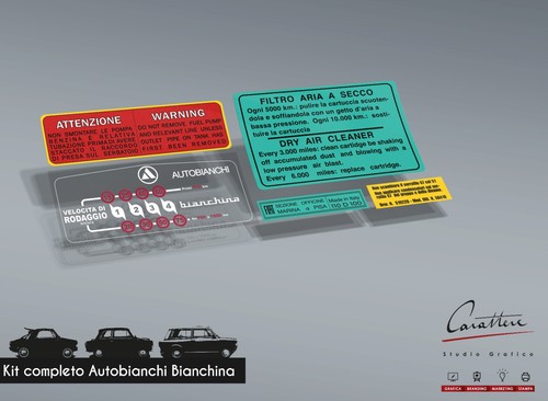 Kit adesivi autobianchi - kit,
