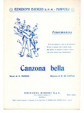 Spartito musicale napoletano Canzona bella linea melodica e accordi con testo
