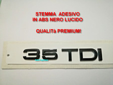 STEMMA SCRITTA FREGIO BAULE AUDI 35 TDI NERO LUCIDO A1 A3 A4 A5 A6 Q3 Q5 NERA