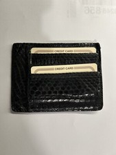 Portafoglio Portacarte Uomo In Vero Pitone Nero Usato
