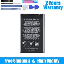 Nokia BL-5J batteria 1320 mAh per Nokia 5228 5230 5800 C3 N900 X6 Lumia 520 530