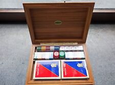 Scatola da Gioco Dal Negro legno con fiches dadi da poker carte anni ottanta 80