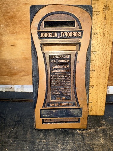 Blocco stampa vintage alcool - blocco,