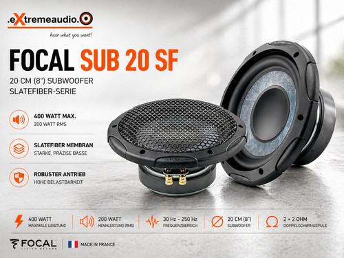 Focal sub woofer - 20, sf