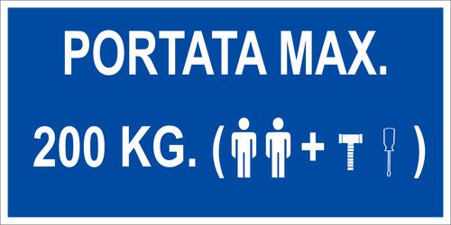 Adesivo segnaletica portata - adesivo,