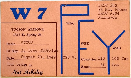 1949 tucson arizona w7pey - 1949,